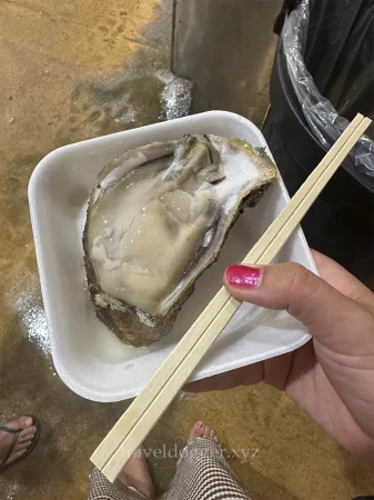 岩船港鮮魚センターの牡蠣